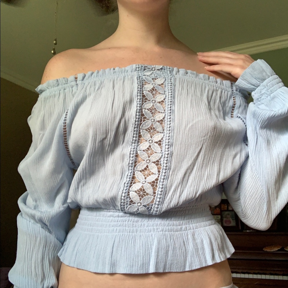 H&M boho off shoulder top crop top